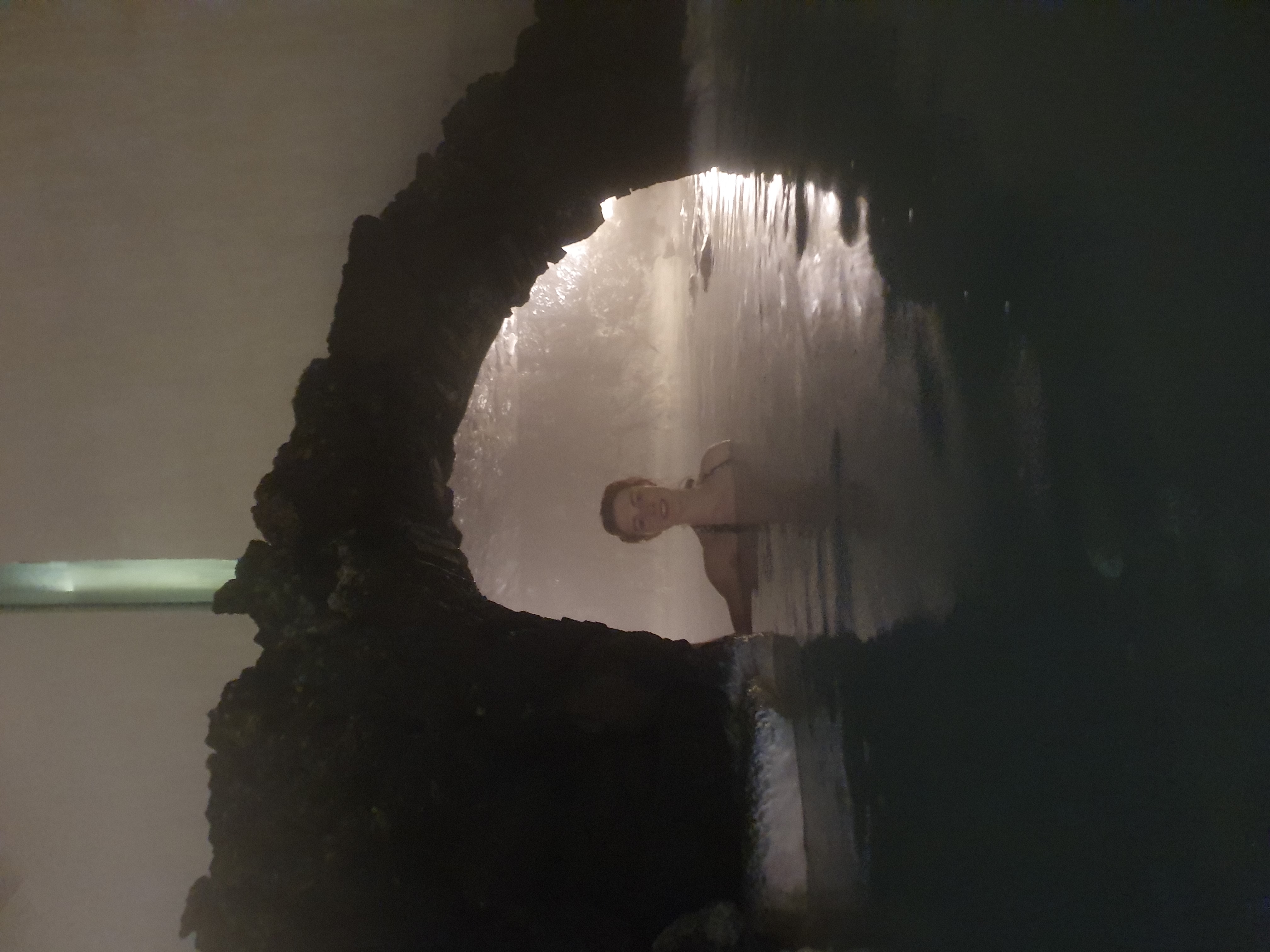 picture of me in the entrance to one of the steam caves